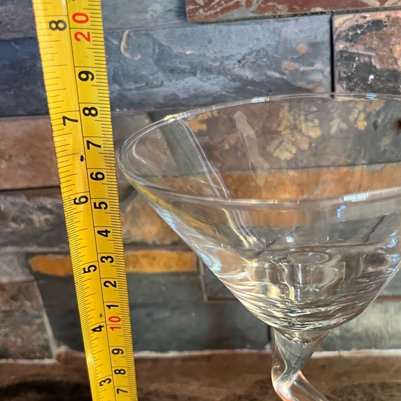 Libbey Vintage Z Stem Martini Glasse 8 ounces Heavy Luxury 1990s Twist Stem - Picture 9 of 10